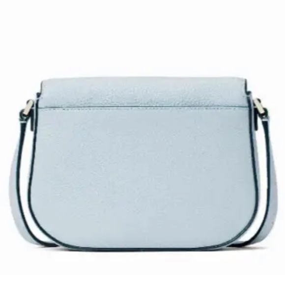 New Kate Spade Leila mini flap crossbody Leather Frosty Sky - Picture 5 of 5